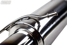 Load image into Gallery viewer, Turbo XS 02-07 WRX-STi Rear Muffler Assembly w/ Titanium Tip - Installation View