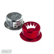 Load image into Gallery viewer, Turbo XS 15-16 Subaru WRX Billet Aluminum Vacuum Pump Cover - Red - Side View
