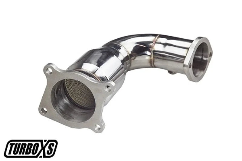 Turbo XS 2015+ Subaru WRX Front Pipe w/ Catalytic Converter - Side View