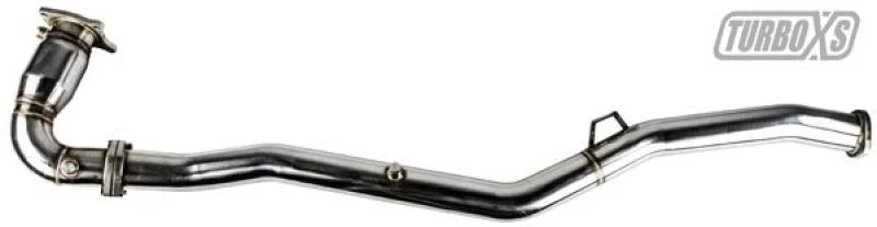 Turbo XS 2015 Subaru WRX M/T Catted Front Pipe - Side View