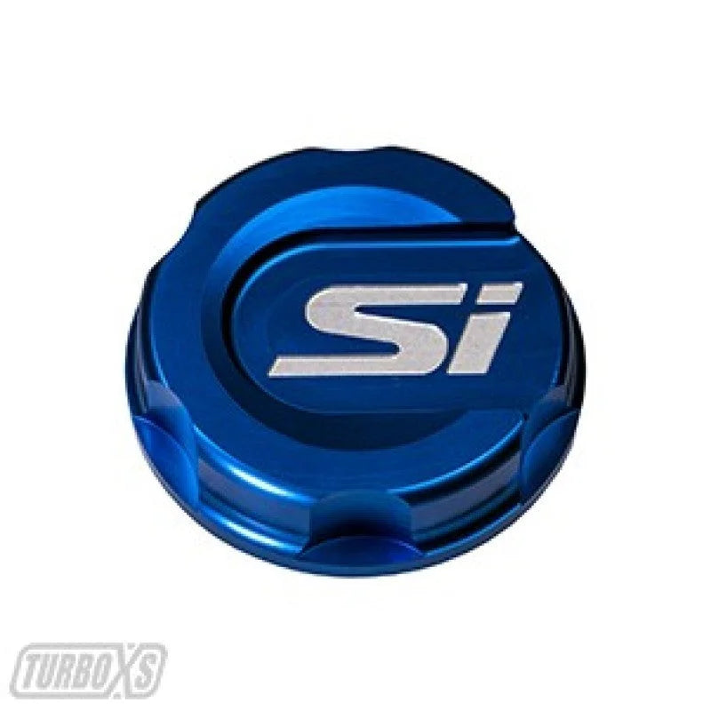 Turbo XS 2016+ Honda Civic Blue Oil Cap - Main Product View