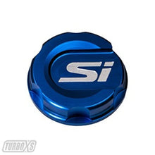 Load image into Gallery viewer, Turbo XS 2016+ Honda Civic Blue Oil Cap - Main Product View