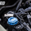 Load image into Gallery viewer, Turbo XS 2016+ Honda Civic Blue Oil Cap - Side View