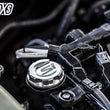 Load image into Gallery viewer, Turbo XS 2016+ Honda Civic Grey Oil Cap - Back View