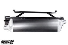 Load image into Gallery viewer, Turbo XS FMIC for 15-16 Subaru WRX - Polished Pipes - Side View