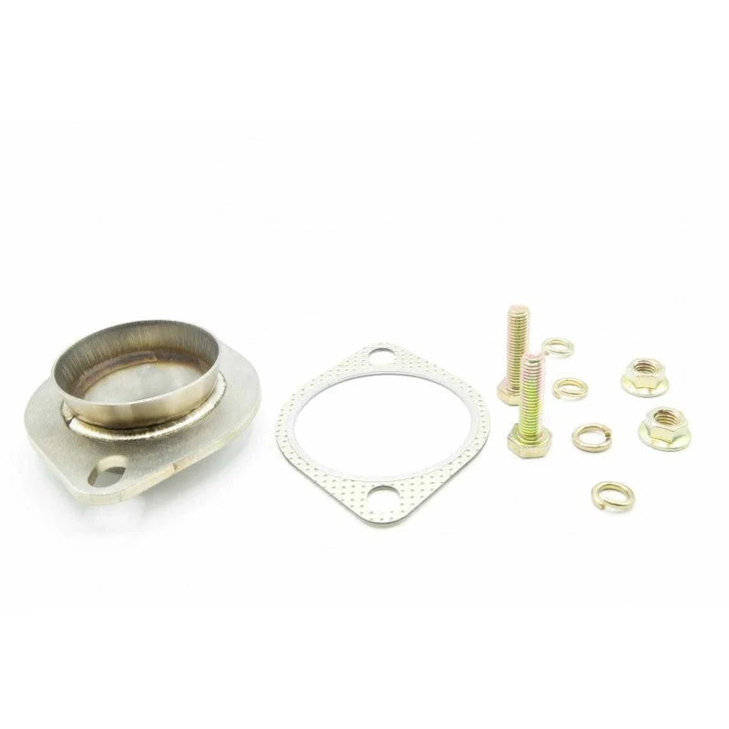 Turbo XS Subaru WRX/STi 3in Downpipe to OEM Cat-Back Adapter w/Standard Exhaust Gasket - Side View