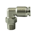 Load image into Gallery viewer, Turbosmart 1/8 NPT to 90 Degree 1/4 pushloc Stainless Steel - Side View