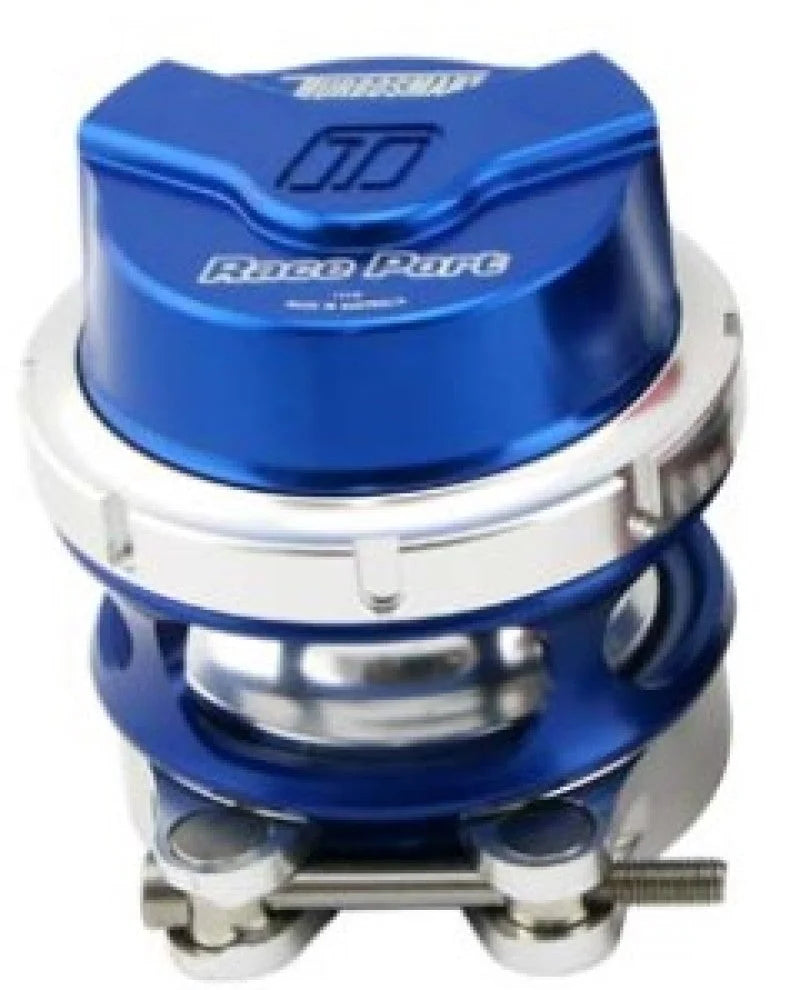 Turbosmart BOV Race Port Female Gen V - Blue No Weld Flange - Side View