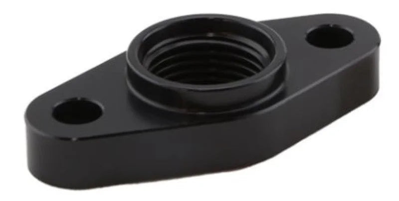Turbosmart Billet Turbo Drain Adapter w/ Silicon O-Ring 52mm Mounting Holes - T3/T4 Style Fit - Side View