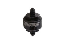 Load image into Gallery viewer, Turbosmart Billet Turbo Oil Feed Filter w/44 Micron Pleated Disc -4AN Male Inlet - Black - Main Product View