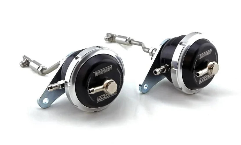 Turbosmart 08+ Nissan R35 GT-R 7 PSI Internal Twin Port Wastegate Kit - Side View