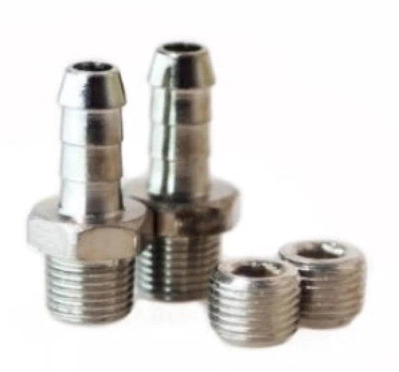 Turbosmart WG50/60 1/8NPT - 6MM Hose Tail Fitting Kit w/ Plug - Side View
