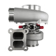 Load image into Gallery viewer, Turbosmart Water Cooled 6466 T4 Divided 1.00AR Externally Wastegated TS-2 Turbocharger - Back View