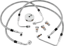 Load image into Gallery viewer, Twin Power 08-13 FLHR FLHT FLT Non ABS Models Stainless Steel Dot Brake Line Kit Front +6 In Length