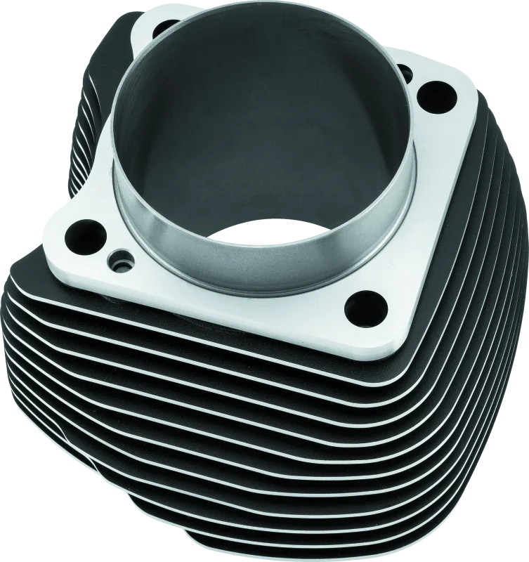 Twin Power 17-Up M8 Black 4.25 Inch Big Bore Cylinders Pair - Side View
