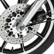 Load image into Gallery viewer, Twin Power 84-17 Big Twin Exc 11.8 and Lug Mount 84-13 XL Front 11.5 Floating Rotor Mesh Silver - Side View