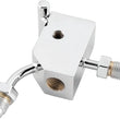 Load image into Gallery viewer, Twin Power Chrome Brake Tee 90 Degree Male AN3 W 1/8 NPT Port Custom