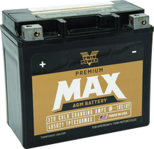 Load image into Gallery viewer, Twin Power GYZ-20H Premium MAX Battery Replaces H-D 65991-82B Made in USA 320 CCA - Main Product View