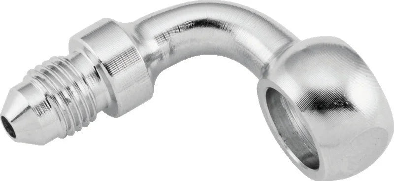 Twin Power Stainless Brake Fitting 3/8 Inch X AN3 90 Degree Banjo Adaptor