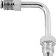 Load image into Gallery viewer, Twin Power Stainless Brake Fitting Male 3/8-24 Inverted Flare to AN-3 Male 90 Adaptor Tube Short