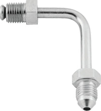 Load image into Gallery viewer, Twin Power Stainless Brake Fitting Male 3/8-24 Inverted Flare to AN-3 Male 90 Adaptor Tube Short