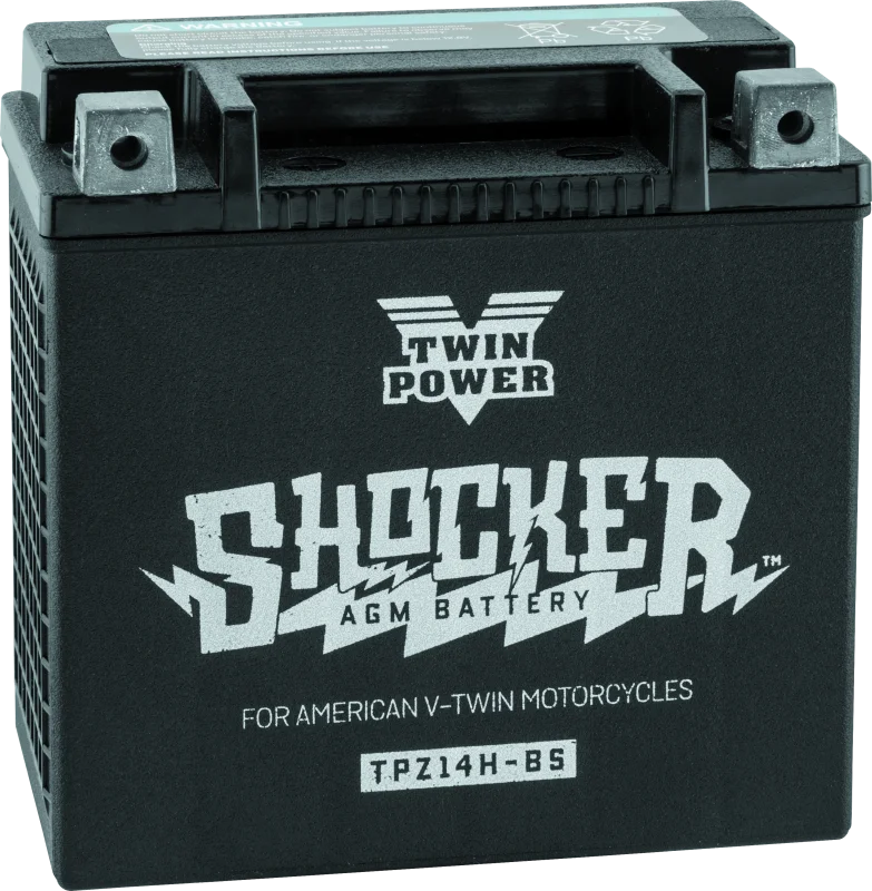 Twin Power YTX-14 Shocker Battery Replaces H-D 65948-00 220 CCA - Main Product View