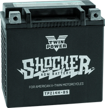 Load image into Gallery viewer, Twin Power YTX-14 Shocker Battery Replaces H-D 65948-00 220 CCA - Main Product View