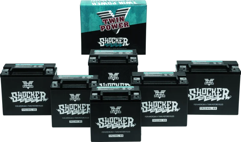 Twin Power YTX-14 Shocker Battery Replaces H-D 65948-00 220 CCA - Detail View