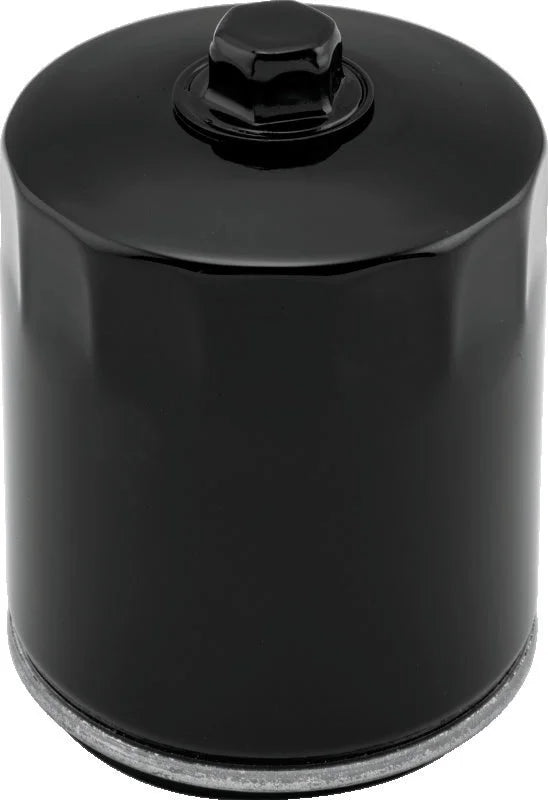 TwinPower Black Oil Filter With Nut with Backflow Valve fits 1999-2024 Harley-Davidson Twin / FLD Switchback / Flfbs Fat B...
