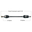 Load image into Gallery viewer, Tytaneum HEAVY DUTY CV AXLE FRONT LEFT 813-0270 fits Honda