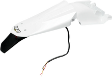 Load image into Gallery viewer, UFO Enduro Rear Fender - W/Light - White - Main Product View