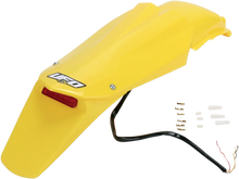 Load image into Gallery viewer, UFO Enduro Rear Fender - W/Light - Yellow - Main Product View