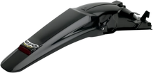 Load image into Gallery viewer, UFO Enduro Rear Fender - With LED Light - Black - Main Product View