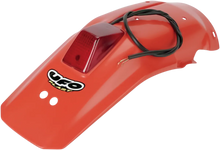 Load image into Gallery viewer, UFO Enduro Rear Fender with 21/5W Light - Orange fits 1990 Honda CR - Main Product View