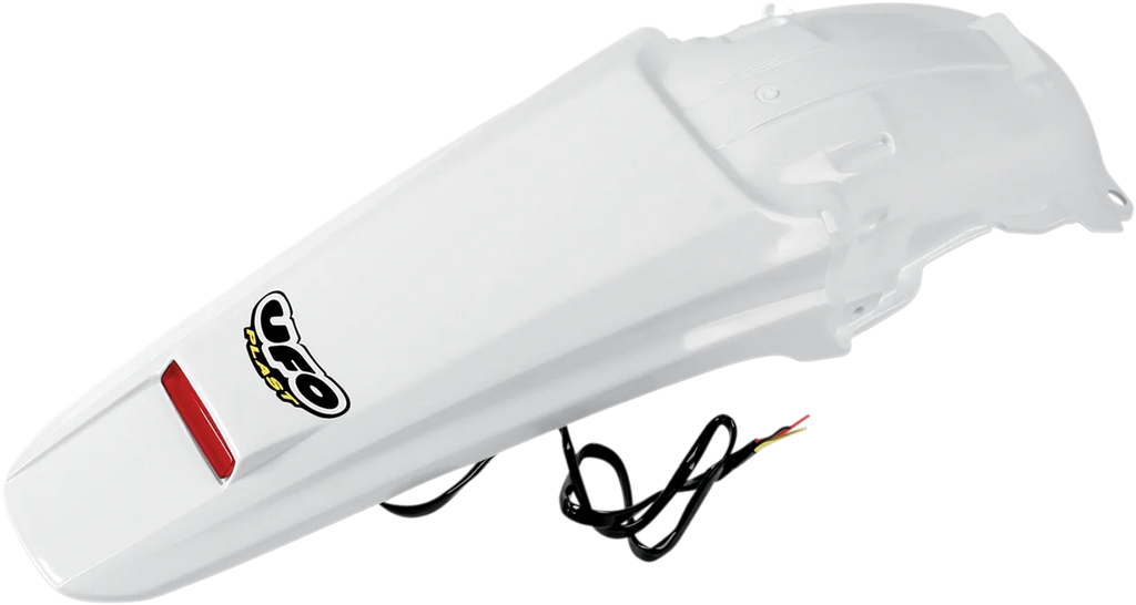 UFO Enduro Rear Fender with LED - White - - Main Product View