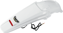 Load image into Gallery viewer, UFO Enduro Rear Fender with LED - White - - Main Product View