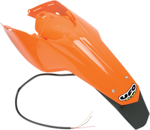 Load image into Gallery viewer, UFO Enduro Rear Fender - with Light - '98 - '20 KTM Orange - Main Product View