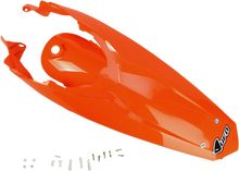 Load image into Gallery viewer, UFO Enduro Rear Fender with Light - '98-'20 KTM Orange - Main Product View