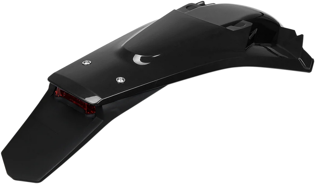 UFO Enduro Rear Fender - with Light - Black - Side View