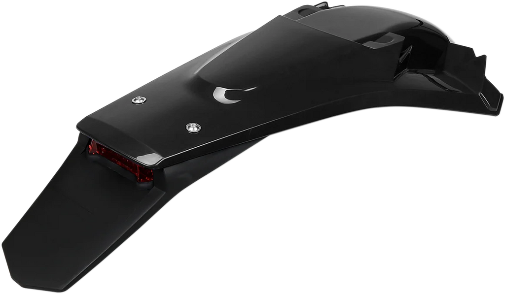 UFO Enduro Rear Fender - with Light - Black - Side View