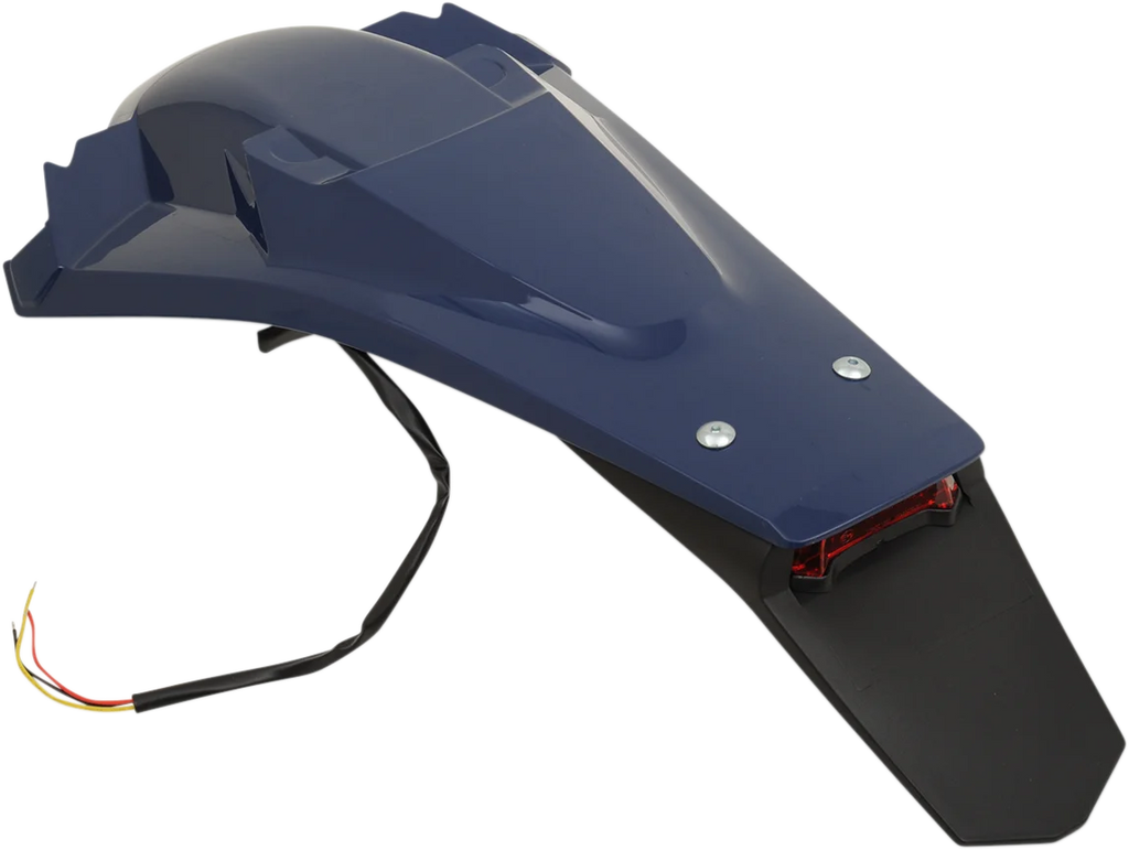 UFO Enduro Rear Fender - with Light - Blue - Main Product View