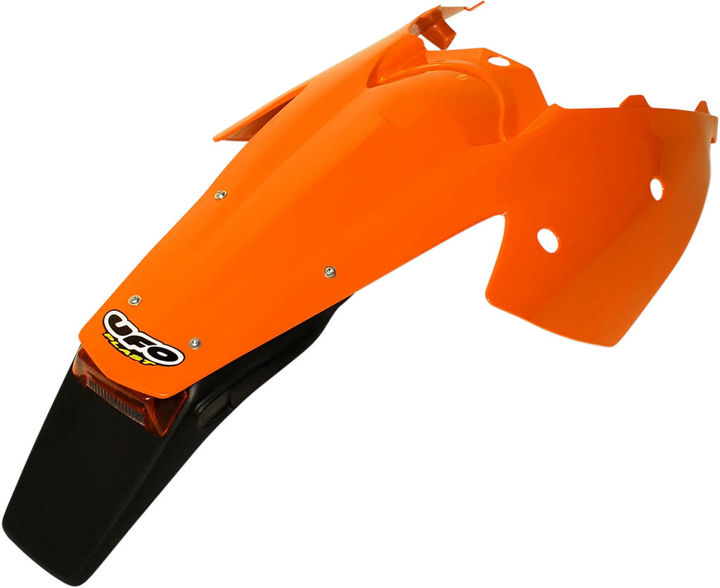 UFO Enduro Rear Fender with Light - KTM Orange '98-'22 - Main Product View