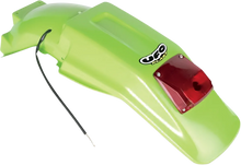Load image into Gallery viewer, UFO Enduro Rear Fender with Light - Silver/Black - Side View