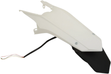 Load image into Gallery viewer, UFO Enduro Rear Fender - with Light - White - Main Product View