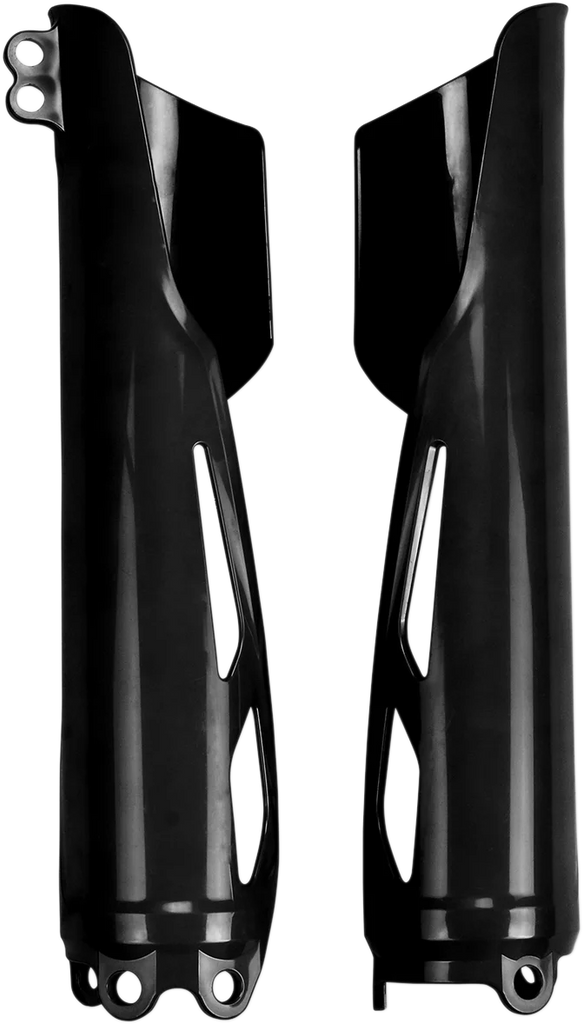 UFO Fork Slider Protectors - Black - CRF250R/450R - '19-'24 - Side View