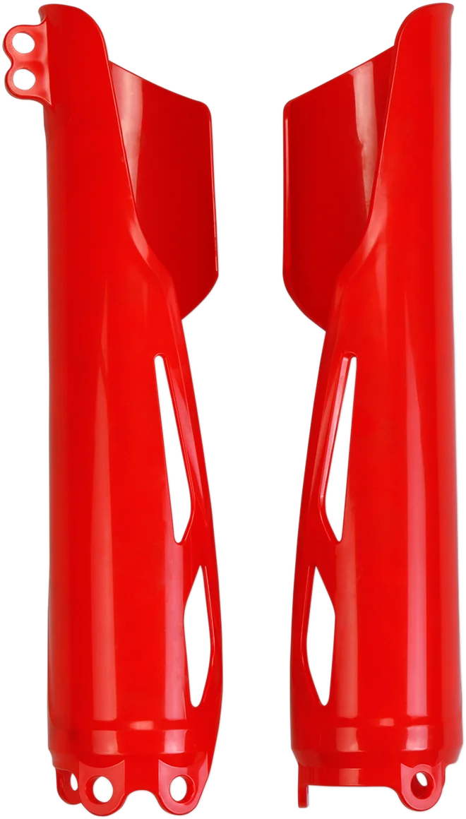UFO Fork Slider Protectors - Red - CRF250R/450R - '19-'24 - Side View