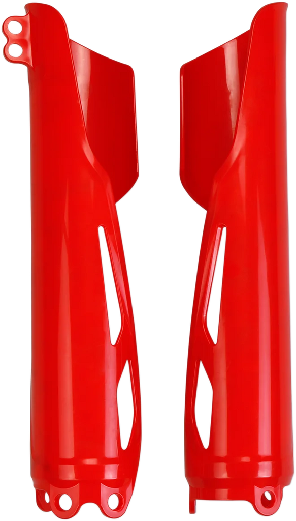 UFO Fork Slider Protectors - Red - CRF250R/450R - '19-'24 - Side View