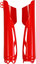 Load image into Gallery viewer, UFO Fork Slider Protectors - Red - CRF250R/450R - '19-'24 - Side View