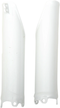 Load image into Gallery viewer, UFO Fork Slider Protectors - White - CRF450R - '09-'12 - Main Product View