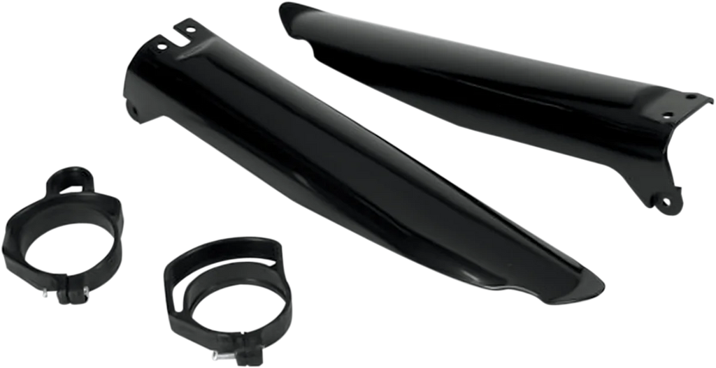 UFO Fork Tube Protectors - Black fits 1996-2003 Kawasaki KX125 / KX250 / KX500 - Main Product View
